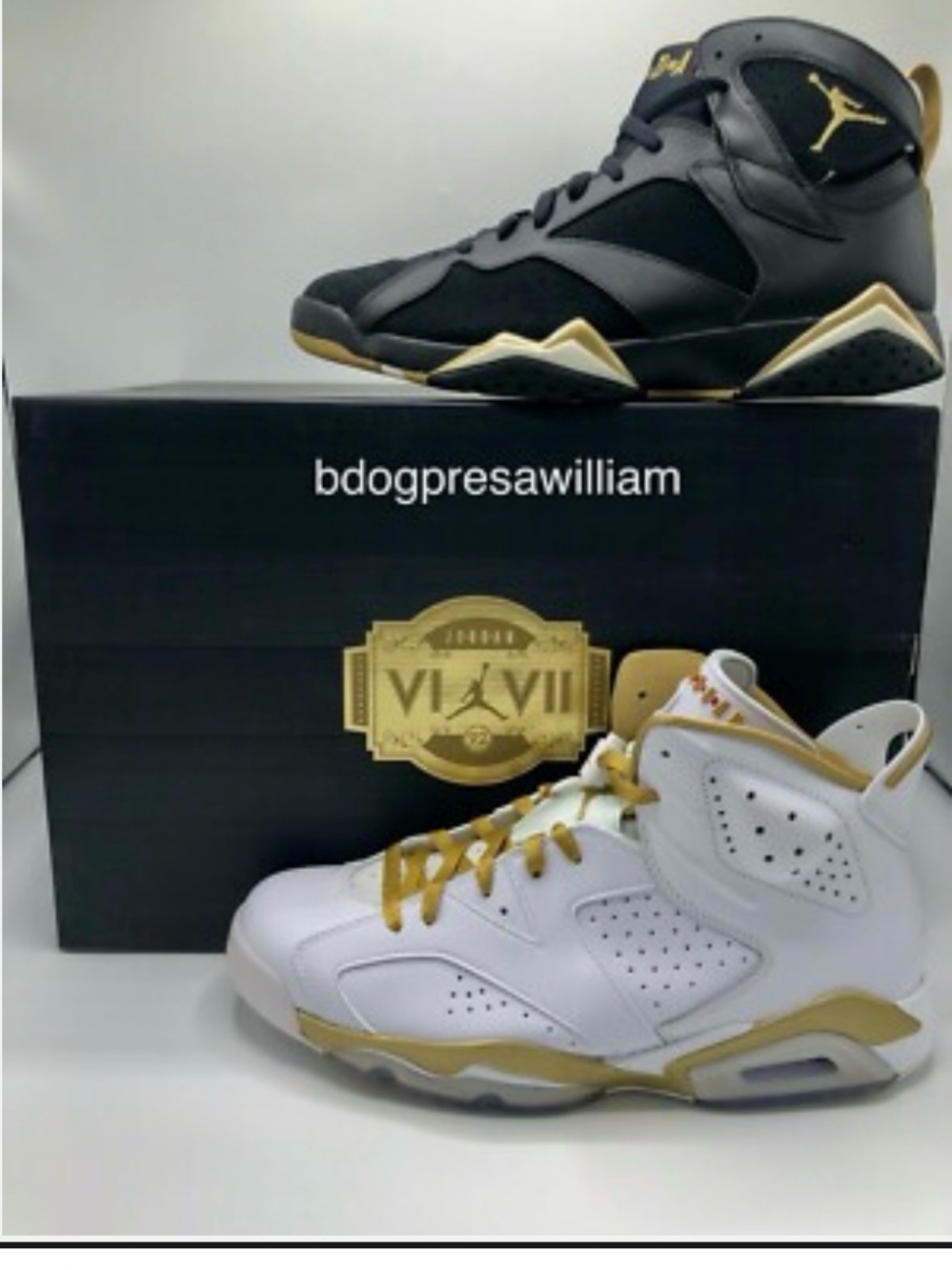 Nike Air Jordan retro 6&7 golden moments pack includes both